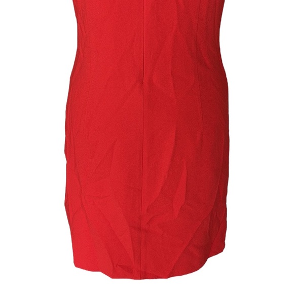 NWT Zara Red Crepe Puff Pleated Sleeve Sheath Mini Dress - L - Picture 11 of 14